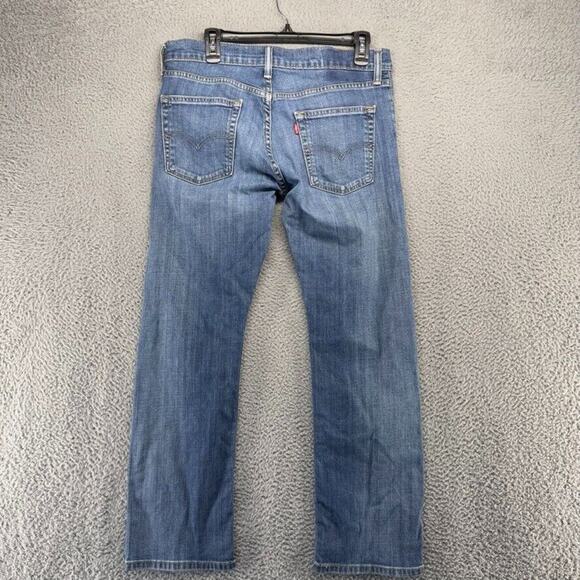 Levi's Jeans Men's 32x30 Blue Denim Medium Wash Faded Whisker Straight Red Tab - Picture 6 of 11